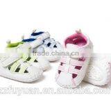 Top Quality New Born Baby Kids Soft Half Rubber Soled Toddler pu Sandal Shoes thumbnail-1