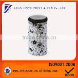 Useful and Practical Round Storage Tin Can With a Transparent PVC Window