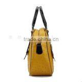 S494-B2545 Luxury Ostrich Cow Leather Bag With Patent Leather Lady Handbags for Wholesale thumbnail-3