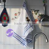 Embroidered White Cotton Waffle Weave Kitchen Towels thumbnail-2