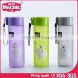 Mochic 500ml BPA Free Water Bottle for Travel / Lovely Cartoon Plastic Water Bottle, Frosted Water Bottle With Sling for Gift thumbnail-2