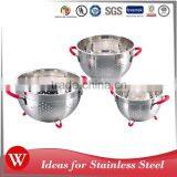 Big Size Commercial Kitchen Utensils Rice Wash Stainless Steel Colander