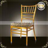 Wholesale Stackable Golden Banquet Aluminum Metal Wedding Chiavari Chair With Cushion Quality Choice thumbnail-3