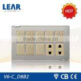 Classic Design Metal Plate Wall Switch Socket Pakistan