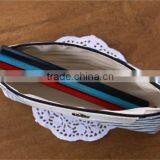 New Canvas Navy Marine Stripe Zipper Pouch Bag Pen Box thumbnail-2