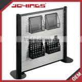 Double Sided Slatwall Display Promotion Magazine, Brochure Display Rack, Aluminum Extrusion Back Panel thumbnail-1