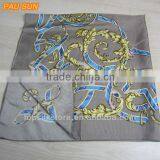 90x90 cm Square Designer Brand Twill Silk Scarf thumbnail-1