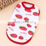 Dog Strawbeery Printing Clothes/Pet Lovely Strawberry Fruits Dog Clothes/Dog Clothes For Milk Dog thumbnail-2