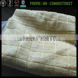 factory supply microfiber towel with plaid/grid