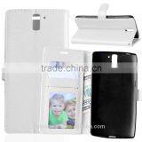 Cell Phone PU Leather Flip Card-slot Case for OnePlus 1 thumbnail-1