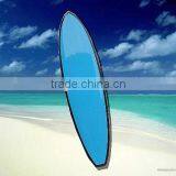 2014 Hot Selling Blue Solid Paint Best Resin Fashion Shape Surfboards