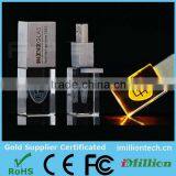 White Led Lighting on the Crystal Usb Stick