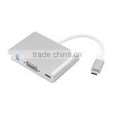 2016 Wholesale USB-C USB 3.1 Type C to VGA Projector & USB OTG & USB-C Female Charger Adapter for 12" New Mac Book thumbnail-1