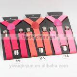Kids Suspenders Boys Girls Braces 3 Clips Pants Belts Strap Candy Colors Children Braces