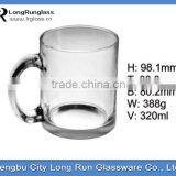 LongRun 11oz Clear Transparent First Class Custom Drinking Glass Mugs Wholesale