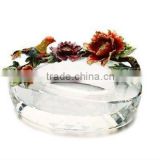 hand craft pewter design crystal ashtray engraved crystal glass ashtray