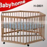 2014 High quality BeBe bed/baby playpen wooden