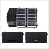 Foldable 13W sunpower solar cell portable solar charger for cell phone