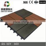 Anti-uv wpc composite deck tiles 30x30 plastic base low price wpc diy flooring