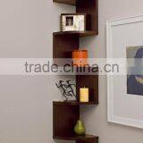 Large Rustic Weathered Corner Wall Mount Oak Laminate Shelf thumbnail-1