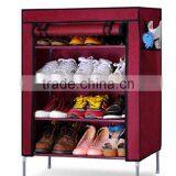 5 Tiers Shoe Rack 20 Pairs Non-woven Fabric Shoe Tower Organizer Cabinet thumbnail-4