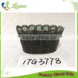 China Allibaba Com Products Shabby Home & Garden Decoration Printing Metal Half Round Flower Pot thumbnail-6