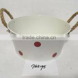 China Best Sellers Home Garden Colorful Iron Metal Hanging Plant Flower Pot and Metal Planters thumbnail-2