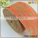 Trendy High Quality Lace Pattern Jute Ribbon thumbnail-6