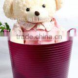 China Supplier Fancy Red Metal Cloth Basket/Sundry Storage Basket thumbnail-1