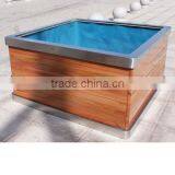 Arlau Outdoor Wood Oval Planter Flower Pots thumbnail-4