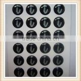 black i logo decal custom epoxy sticker High quality label 1000pcs/lot