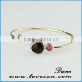 Cheap Cross Charm Silver Bangle Glass Bangles Bracelets thumbnail-5