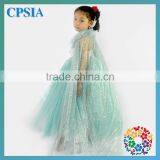 2014 Pretty Girl Dress Latest Blue Aqua Tutu Dress & Headband &Glitter Cape Set Baby Clothes Wholesale Price thumbnail-4