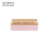 Pink Concrete Jewelry Box With Wood or Bamboo Lid thumbnail-4