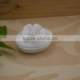 Hand Made White Porcelain Trinket Box With Flower Shape Design thumbnail-4