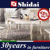 Bottom Price Peach Lacquer Pink Marble Top Dining Table LV-A802 thumbnail-2
