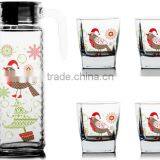 Christams Halloween 1000ml High Quality Glass Juice Jug Set thumbnail-1