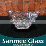 Square Diamond Embossed Glass Ice Cream Cup thumbnail-3