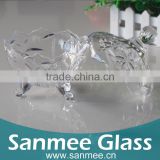 New Design Wholesale Mini Embossed Glass Candy Box with Lid