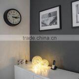 Set of 3 Battery Operated Crackled Glass Warm White Christmas LED Fairy Light Balls thumbnail-2