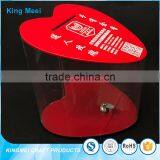 Red Color Custom Wholesale Acrylic Money Donation Box thumbnail-4