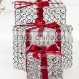 Wholesale Led Christmas Decoration Iron Acrylic Square Gift Box thumbnail-5