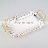 Gold Stainless Steel Decorative Tray for Wedding thumbnail-5