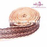 2016 Christmas Wire Ribbon 2.5 Inch Jute Ribbon Wholesale Burlap Ribbon thumbnail-6