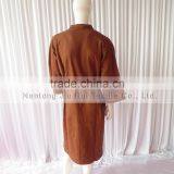 Brown Bathrobe For Women Spa Cmfortable Cotton Waffle Bathrobe Winter Warm Long Sleeve Pajamas thumbnail-5