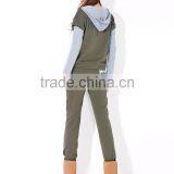 The Spring Of 2015 Khaki Flower Grey Sweater Three Piece Sport Suit HSS9241 thumbnail-3