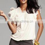 Hot Sell!!NICE!!8TP262 Ruffled Chiffon Blouses for Summer,high Quality,competitive Price thumbnail-1