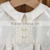 Wholesale Spanish Baby Clothes Clothing of Plain White Baby Rompers for Boys thumbnail-2