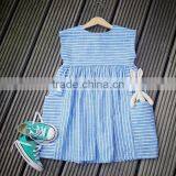 Fashion Design Toddler Girls Dress Popular Baby Girl Blue Stripes Dress For Girls thumbnail-1