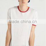 2017 Mens Classic Fit With Contrast Crew Neck Ringer Collar T-shirt Bulk Tshirt thumbnail-1